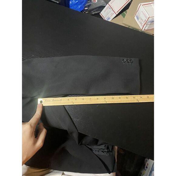 Giorgio Armani Blazer Mens 42C Black  Wool Sport Coat Suit Jacket - Picture 15 of 15